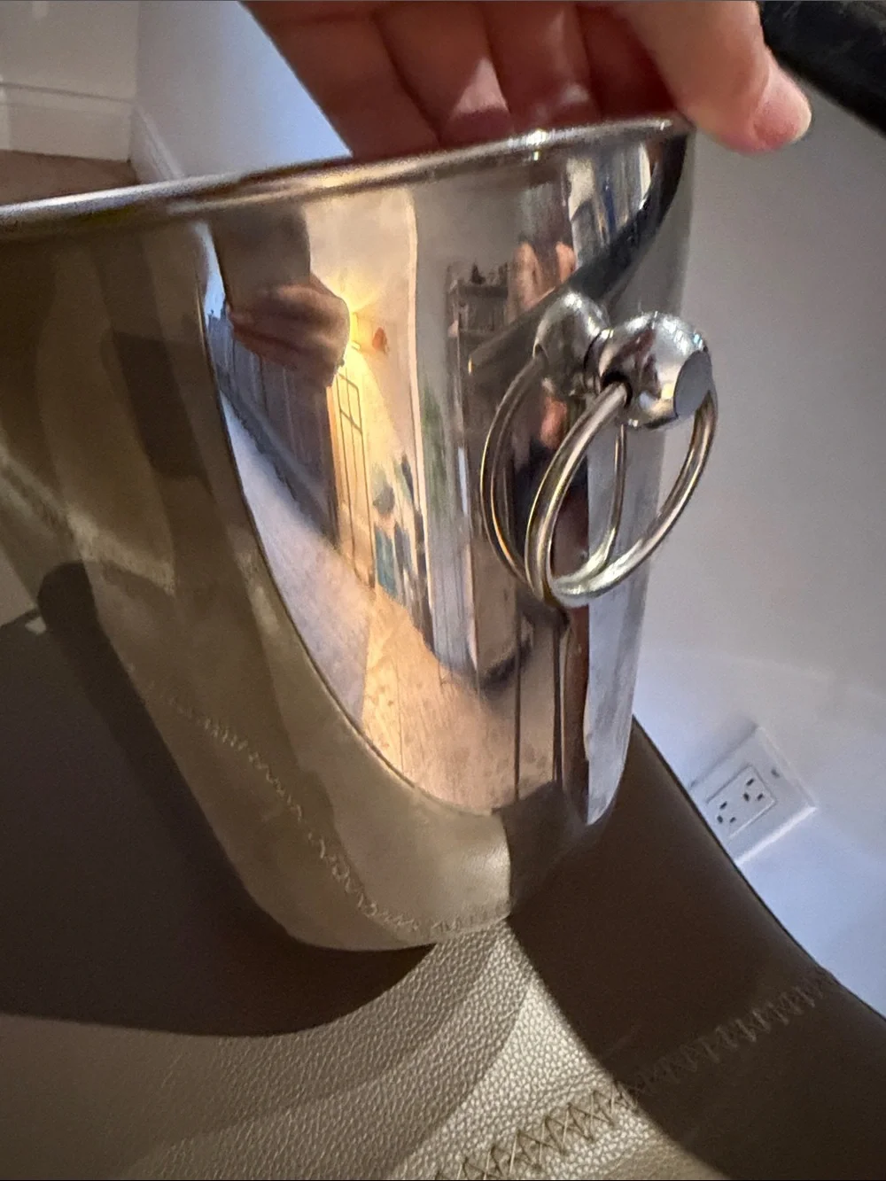 Williams Sonoma Polished Stainless Steel Ice Bucket